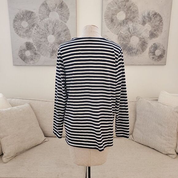 Talbots Long Sleeve Crewneck Christmas Ornaments Tee sz 1X - Picture 6 of 11